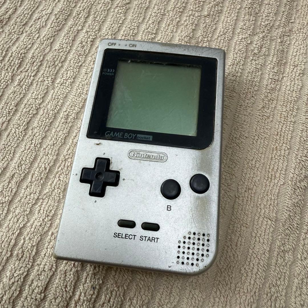 ジャンク品】任天堂 ゲームボーイポケット シルバー 本体のみ GAME BOY