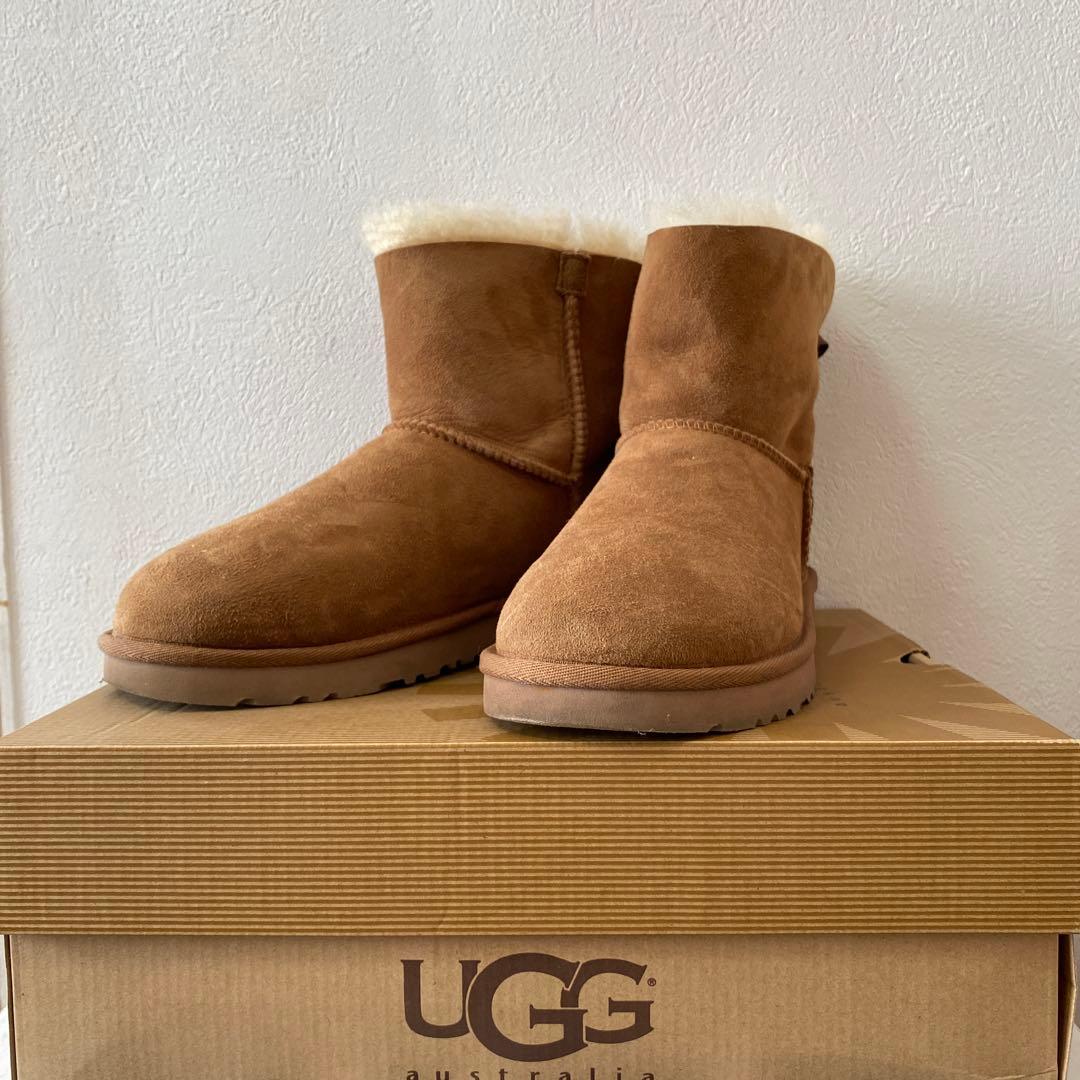 高*子様 値下げ！　UGG ムートンブーツ　7 MINI BAILEY ブラウン 高*子様 値下げ！ UGG ムートンブーツ 7 MINI BAILEY ブラウン - メルカリ