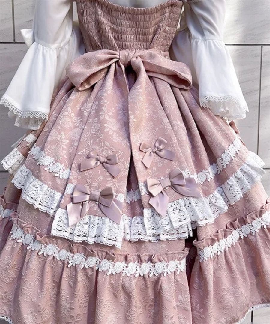 chalmiere ブリリアントローズジャンパースカート ピンク - メルカリ