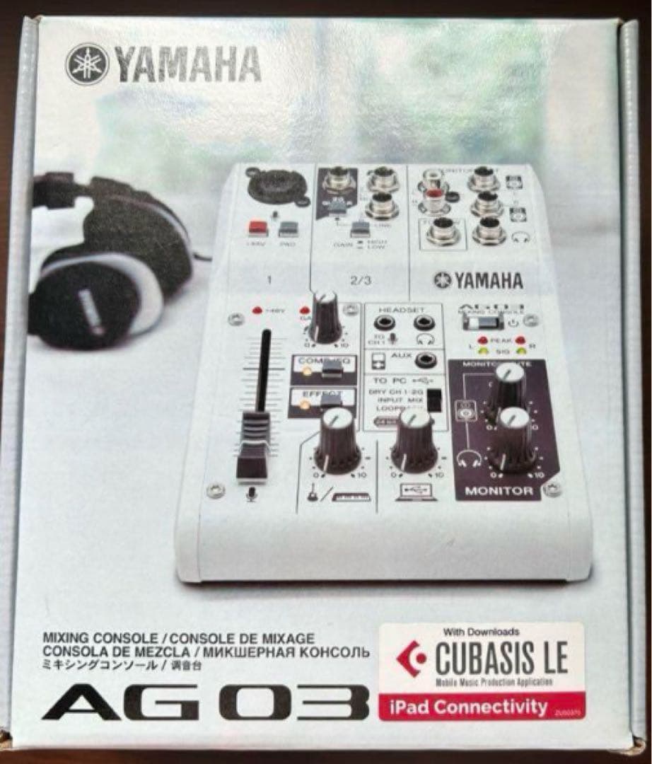 箱、付属品付き、故障不具合なし YAMAHA AG03 ミキシングコンソール YAMAHA（ヤマハ） AG03 MK2 Black（ブラック） 配信用ミキサー