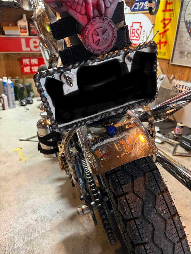 ツイストナンバーフレーム ハーレー チョッパー chopper 70s内寸法用