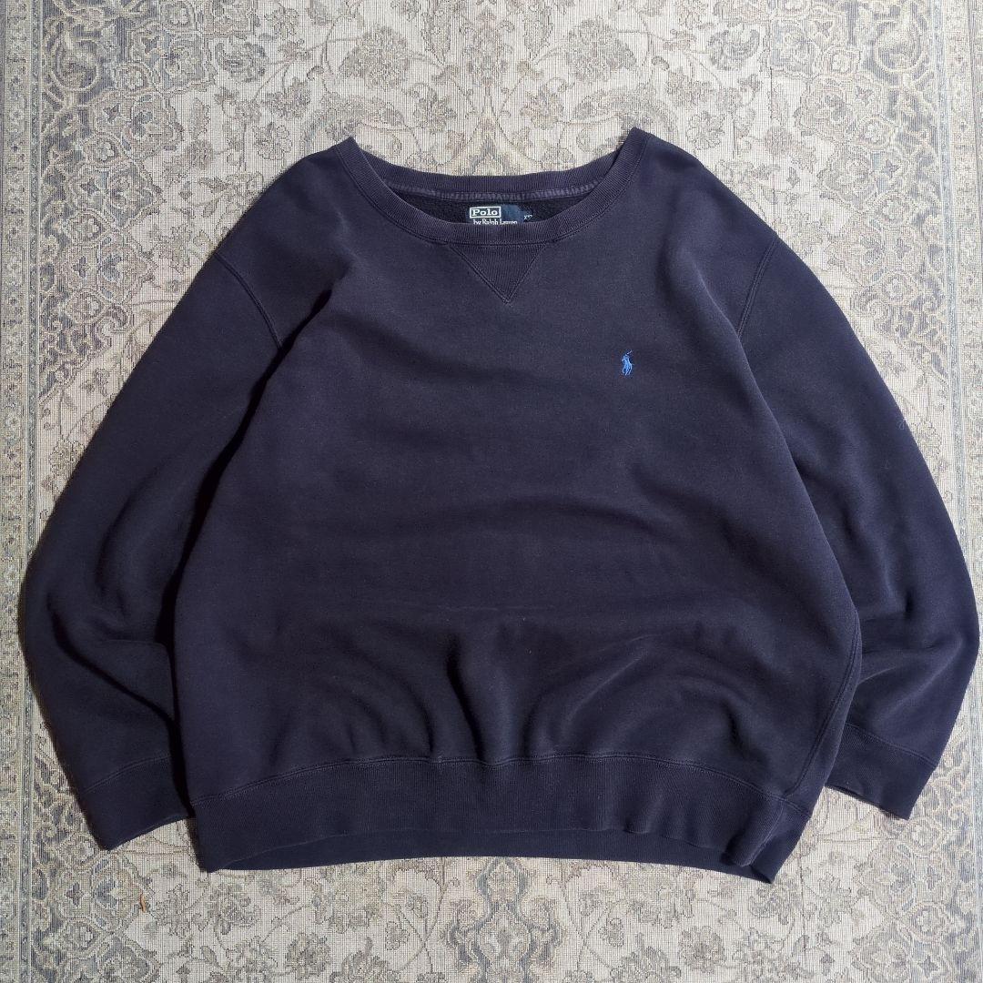 90s ラルフローレン 茄子紺 スウェット 古着 ビンテージ Ralph - メルカリ