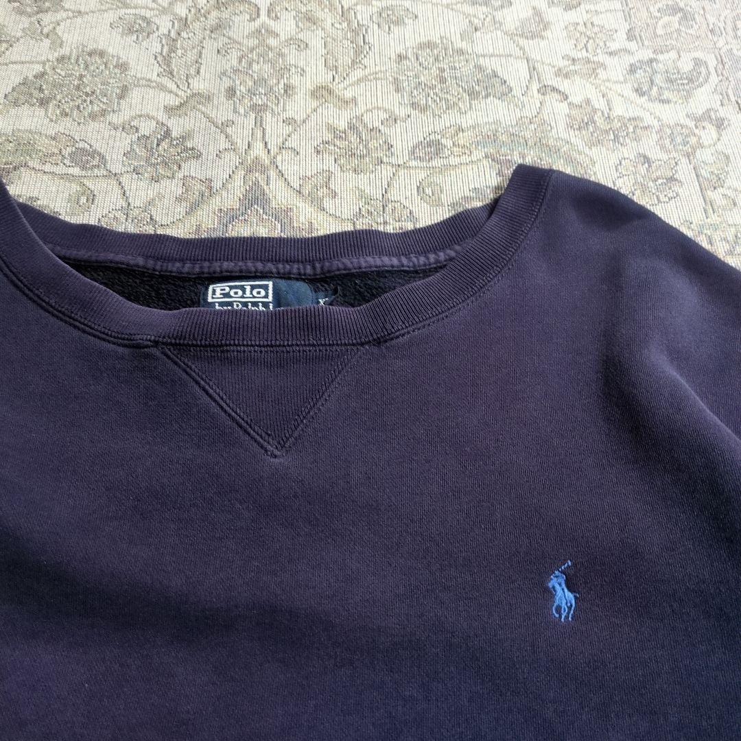 90s ラルフローレン 茄子紺 スウェット 古着 ビンテージ Ralph - メルカリ