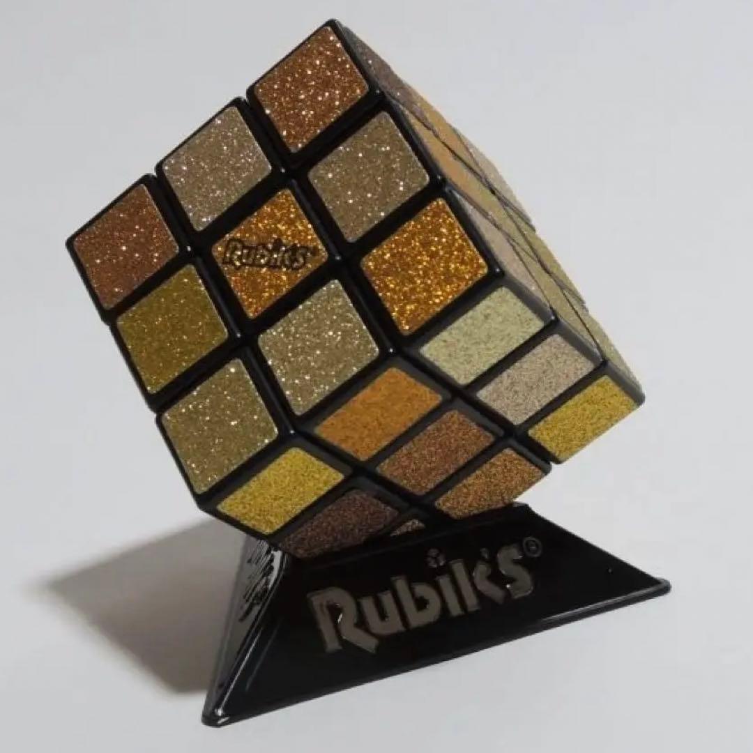 ルービックキューブ限定ゴールドグリッター新品未使用ブラック