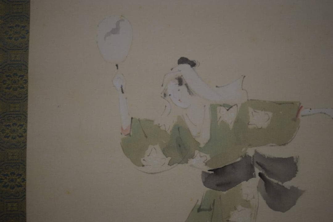 真作/森安石象/人物踊り図/踊り子/桐共箱付/布袋屋掛軸HJ-54 - メルカリ