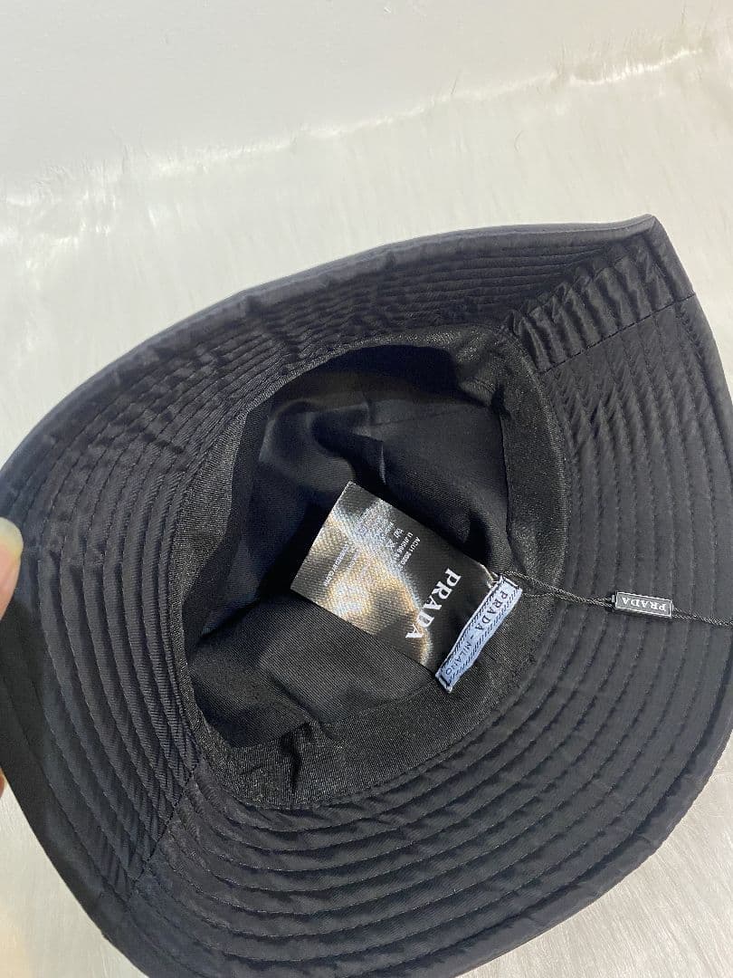 PRADA プラダ バケットハット ノベルティタグ付き ノベルティ ブラック