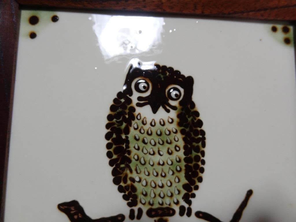 舩木研兒 船木研児 陶板 スリップウェア 民藝 フクロウ - メルカリ