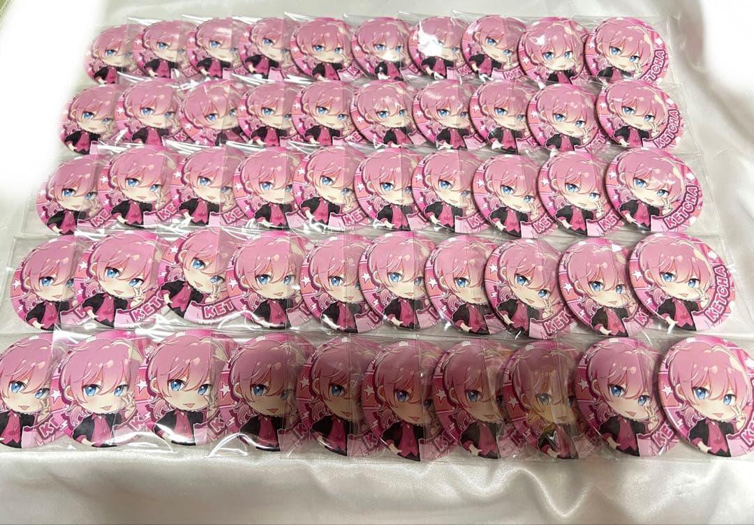 AMPTAK けちゃ 1st ファースト ライブ 缶バッジ デフォ 40個セット AMPTAK けちゃ 1st ファースト ライブ 缶バッジ デフォ 40個セット