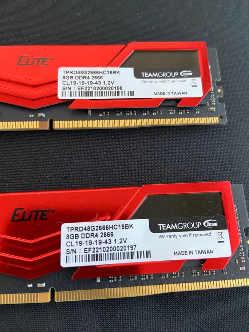 ELITE 8GB✖︎2 16GB DDR4 2666MHz メモリー - メルカリ