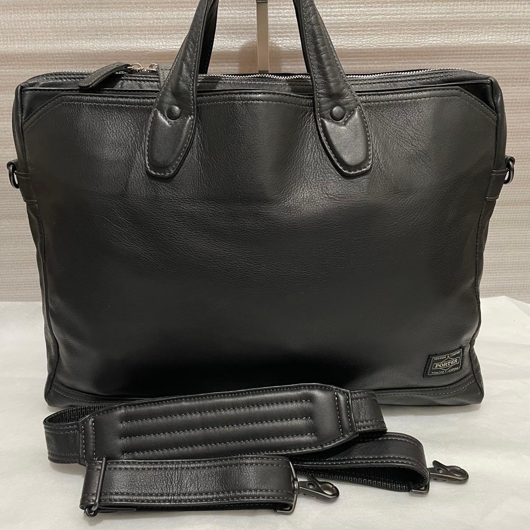 希少✨ ポーター タウゼン ビジネスバッグ 2way オールレザー 黒 本革 極美品 ポーター タウゼン 2way ビジネスバッグ ブラック オールレザー