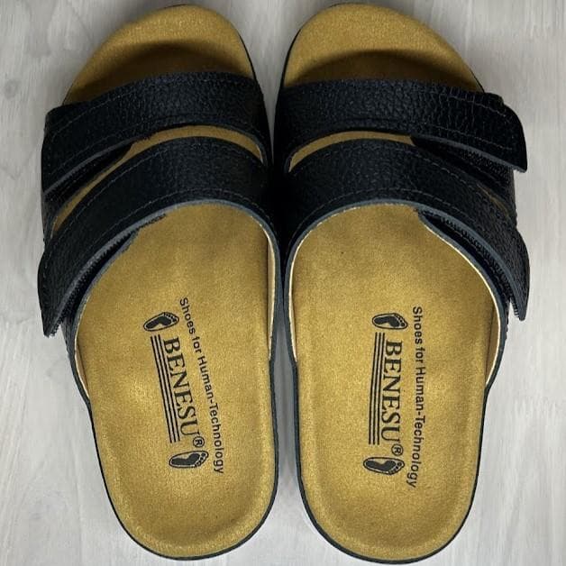 新品 27㎝ 0092B 黒 ベネッシュ室内履 スリッパBENESUベネシュ - メルカリ