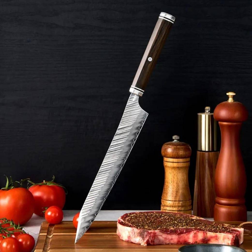 鬼反り切付型 V金10号 9層クラッド鋼 筋引 包丁