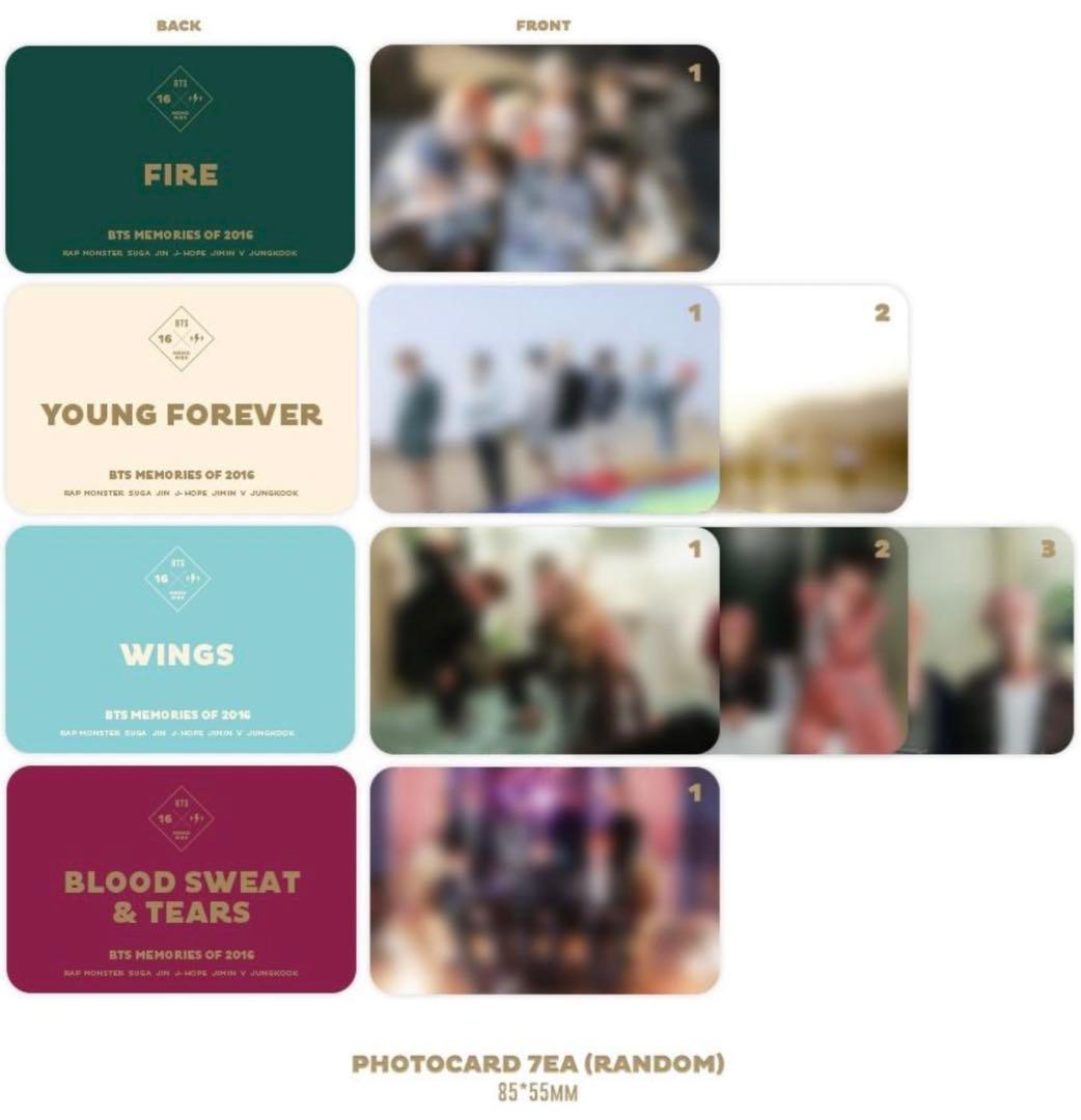 BTS メモリーズ 2016 memories DVD 日本語 トレカ　血汗涙