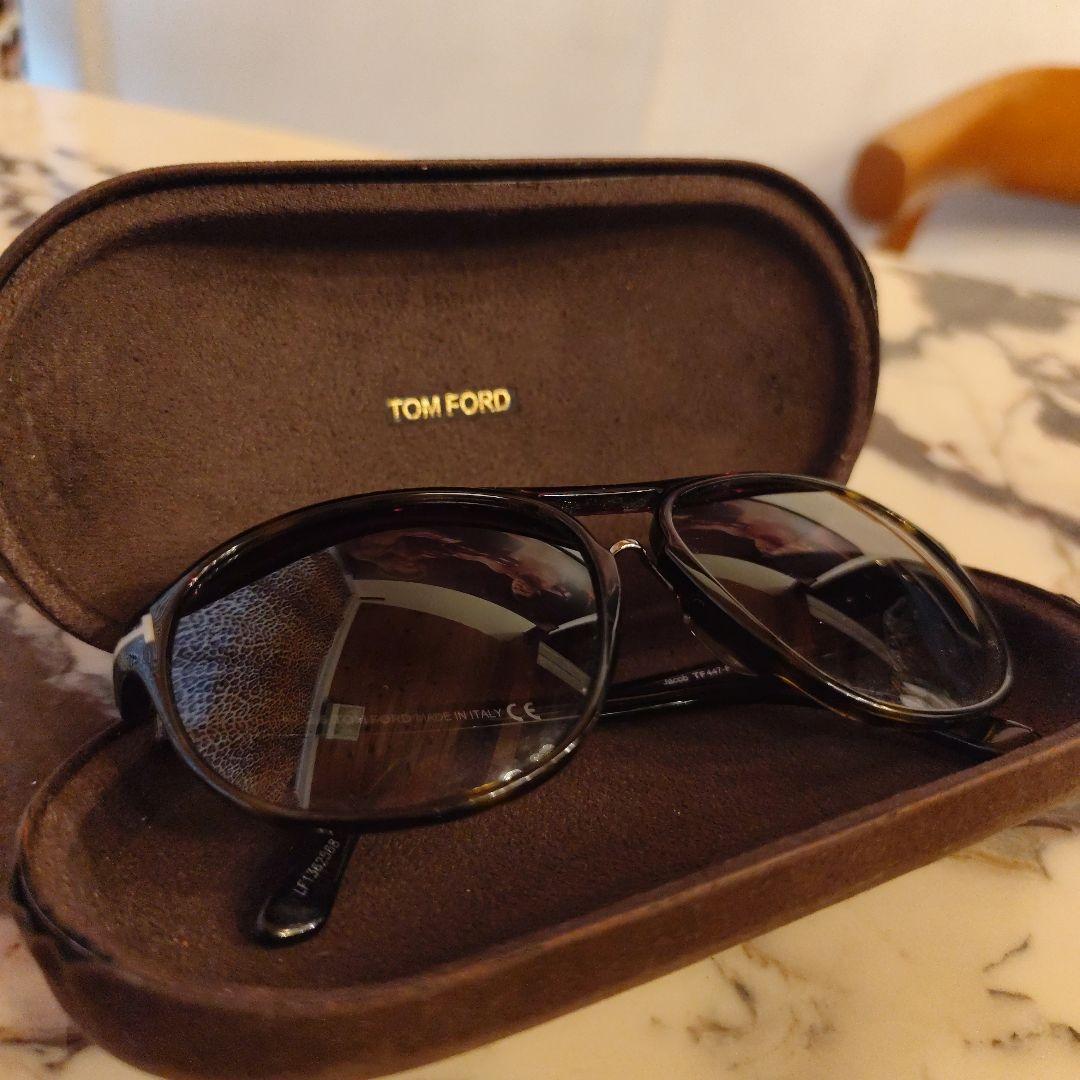TOM FORD サングラス ブラック/トータス ケース付き - メルカリ