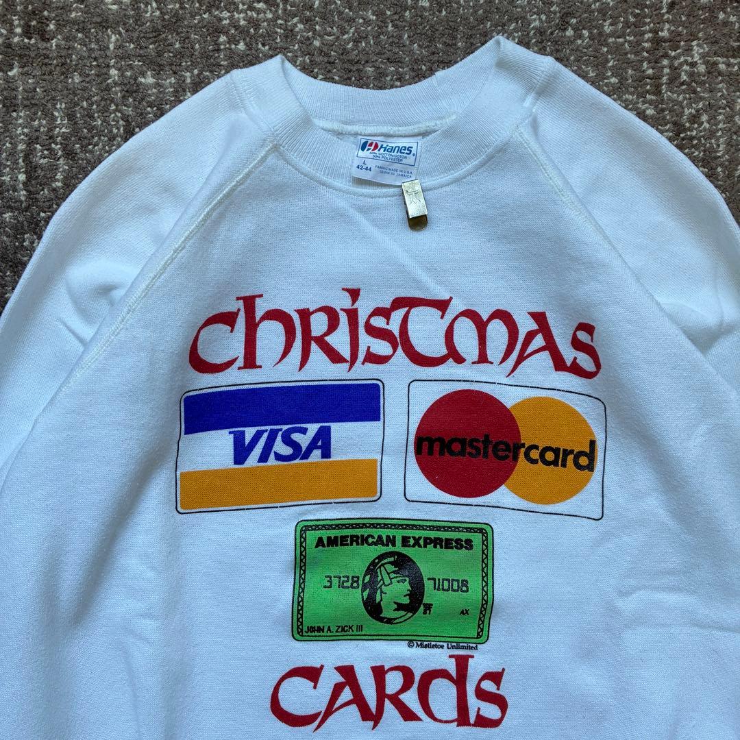 ヘインズ hanes スウェット 企業モノ クレジットカード 90-00s - メルカリ