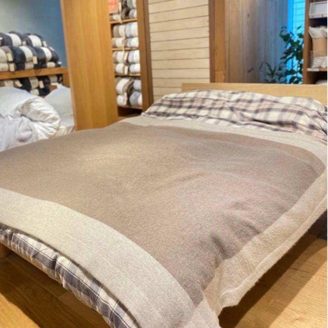 hi-coさま専用 カシミア混 毛布 無印良品 シングル 140✕200