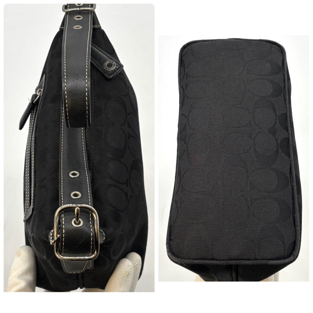 極美品 COACH アクセサリーポーチ ハンドバッグ シグネチャー 6044