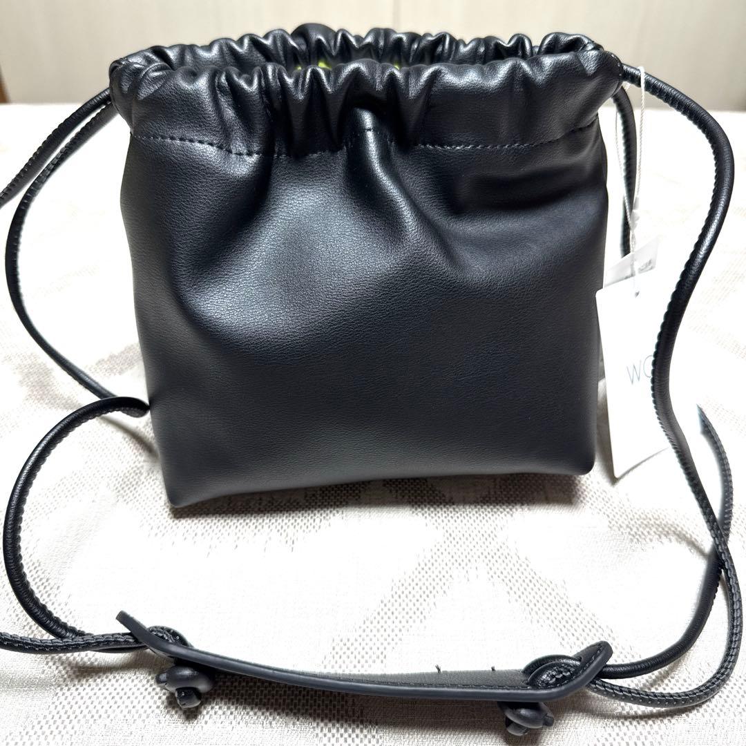 新品未使用 WCJ 若槻千夏 ソフトエコレザー巾着 ブラック - メルカリ