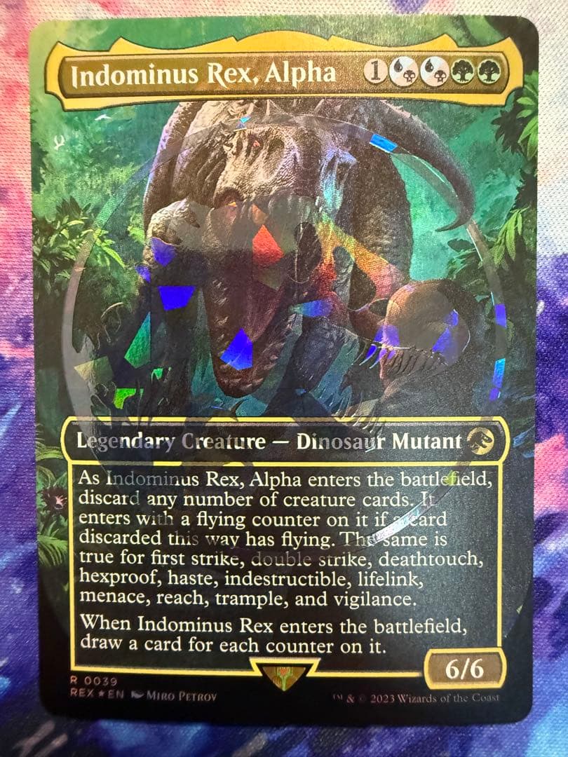 MTG】エンブレム(FOIL) 君臨するもの、インドミナス・レックス - メルカリ