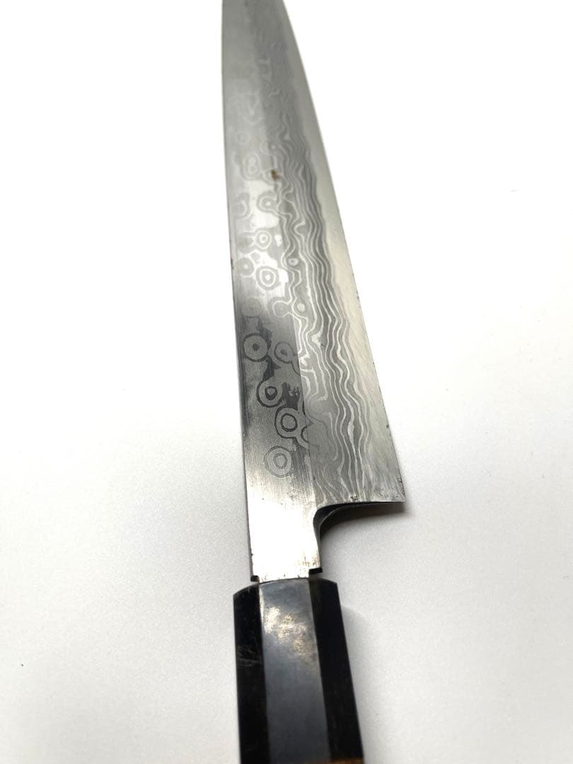 カリメロ様専用 柳刃包丁 墨流し 青鋼 別誂 - メルカリ