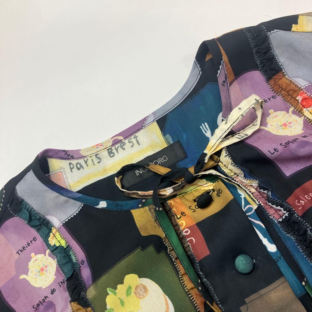 試着のみ】インゲボルグ 黒 スイーツ柄 ポリブラウス/2025年 秋 - メルカリ