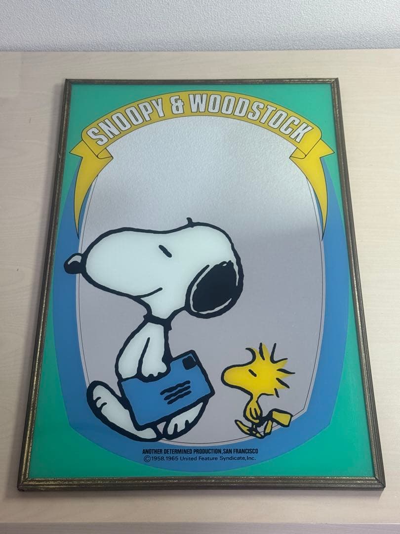 スヌーピー・ウッドストック レトロミラー