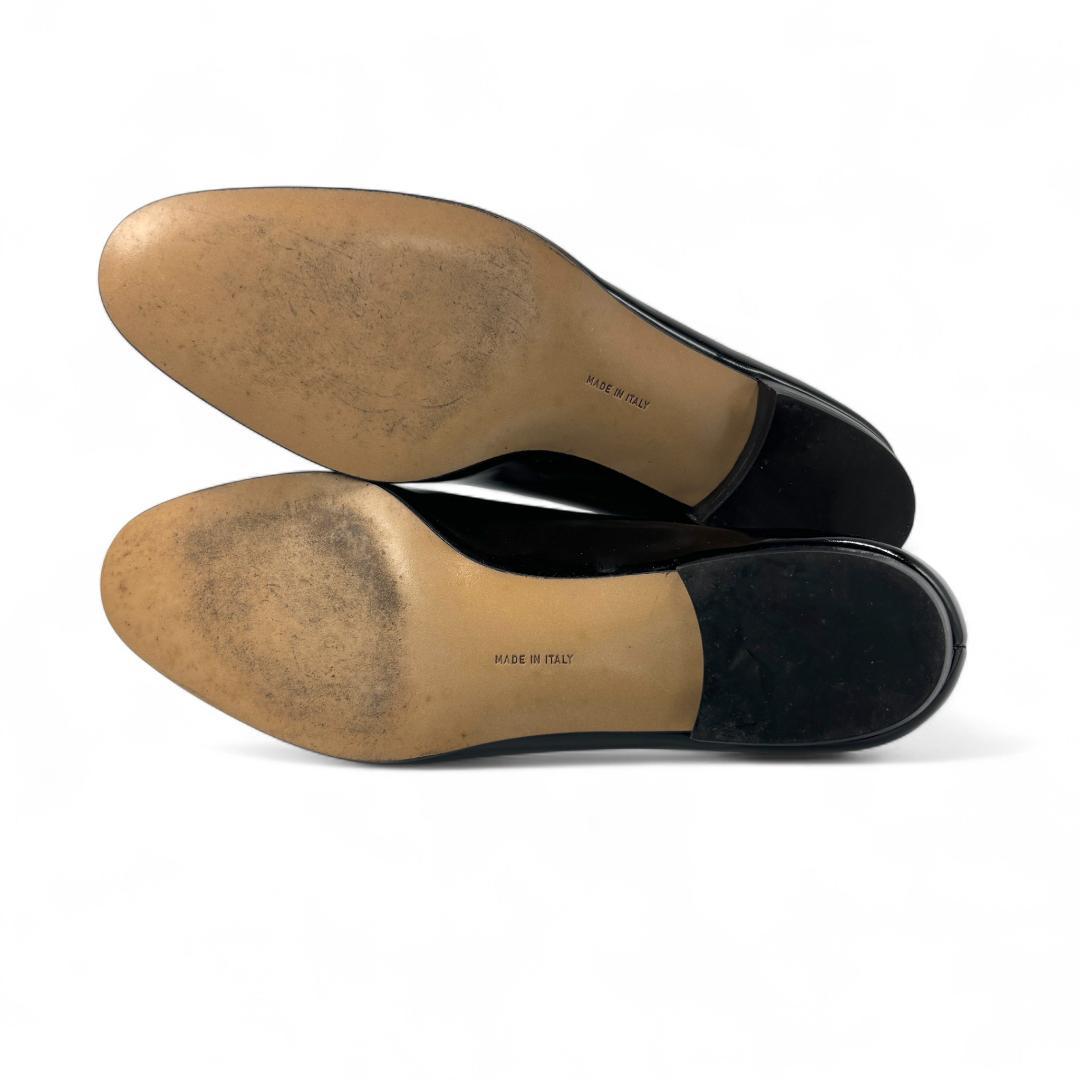 美品 フェラガモ ガンチーニ フラットシューズ 黒 6.5C 約24cm