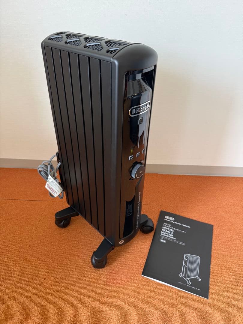 【美品】デロンギ マルチダイナミックヒーター MDHU09-PB マルチダイナミックヒーター ピュアブラック MDHS09-PB [最大8畳