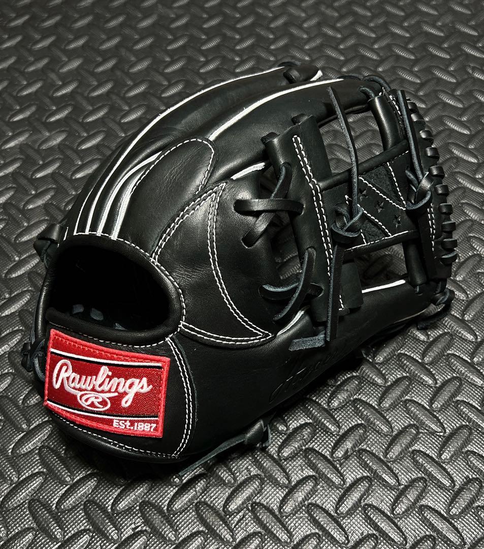 新品 ローリングス ハイパーテック 軟式 内野手用 グローブ ブラック 野球 ローリングス ハイパーテック 軟式グローブ グラブ 軟式用 外野手