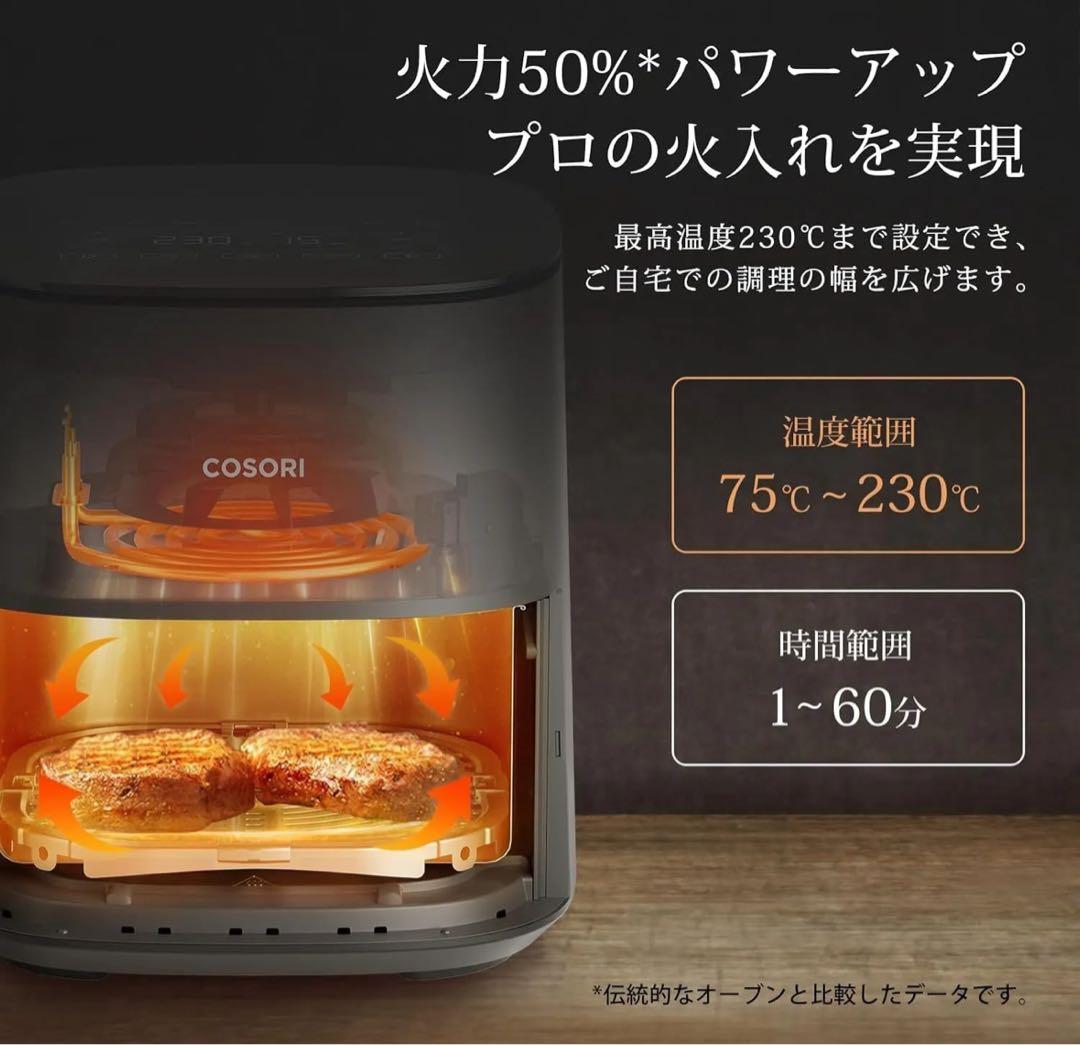 COSORI コソリ ノンフライヤー 4.7L 大容量 CAF-L501-KJP