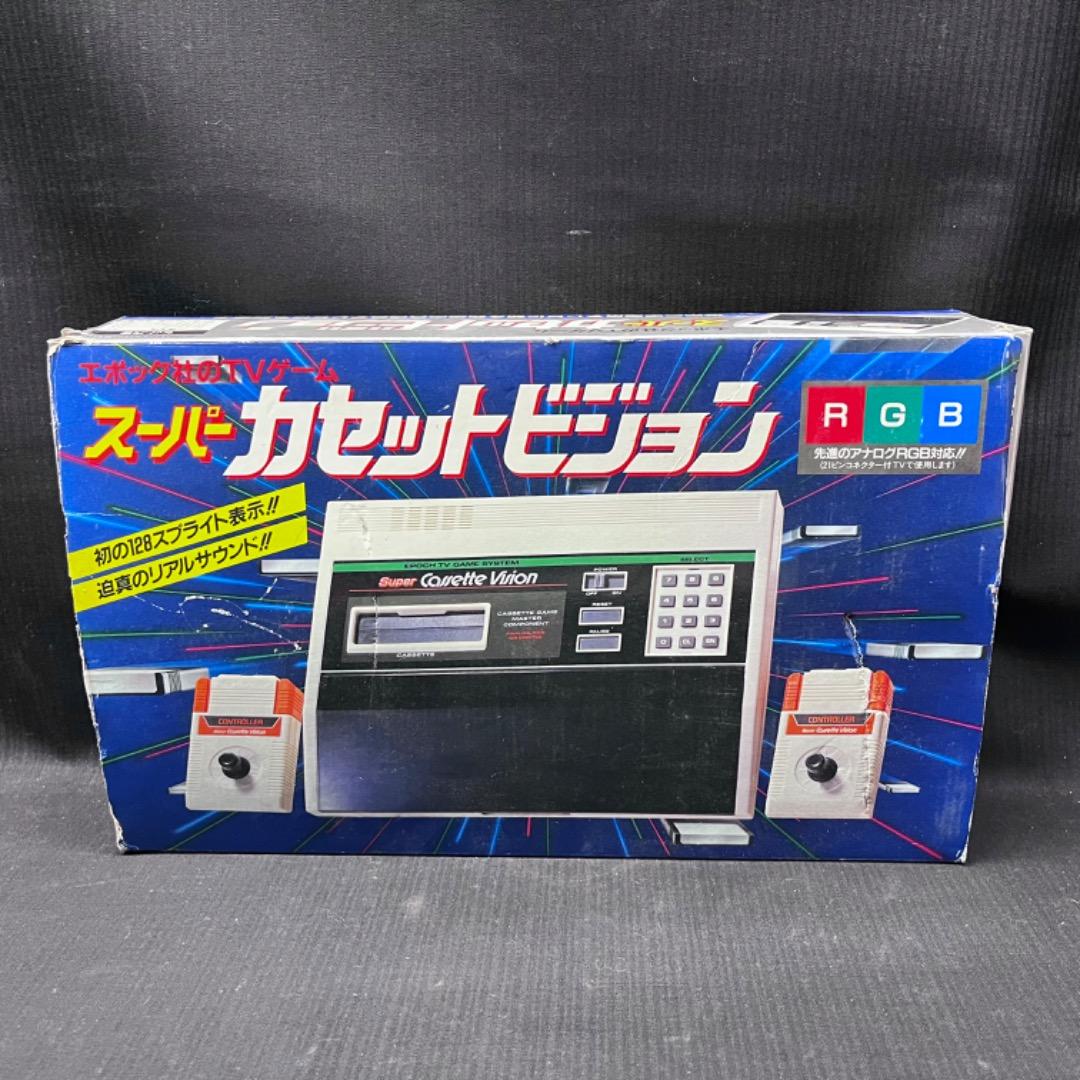 ▽Gc左1038 エポック社 スーパーカセットビジョン 本体 カセット