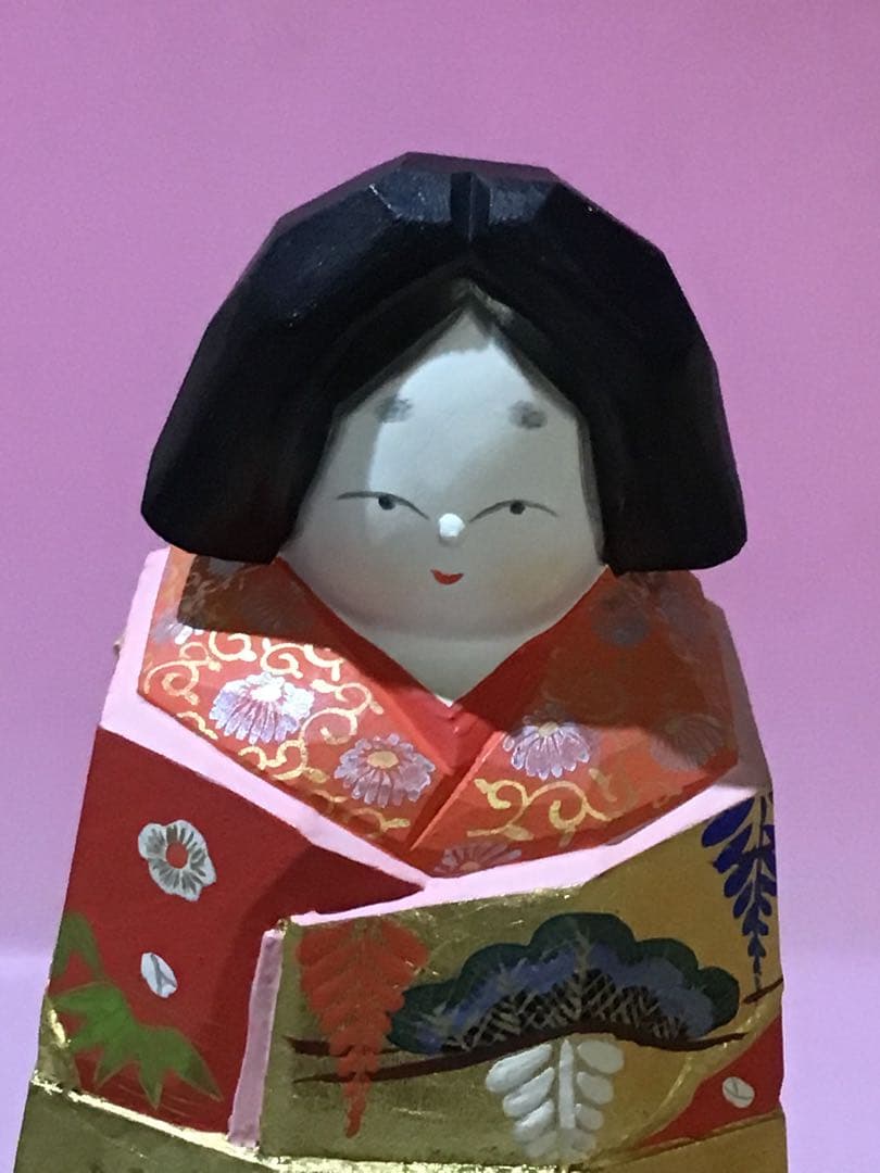 12398 奈良 一刀彫 雛人形 立雛 南部 山脇利精 金彩 木彫 美品 - メルカリ