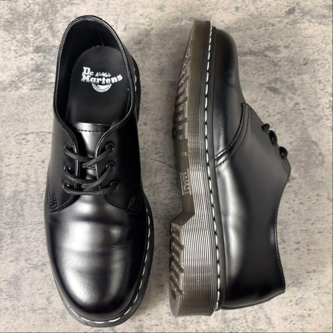 美品】UK8 (27cm)ドクターマーチン 1461 WS ホワイトステッチ - メルカリ