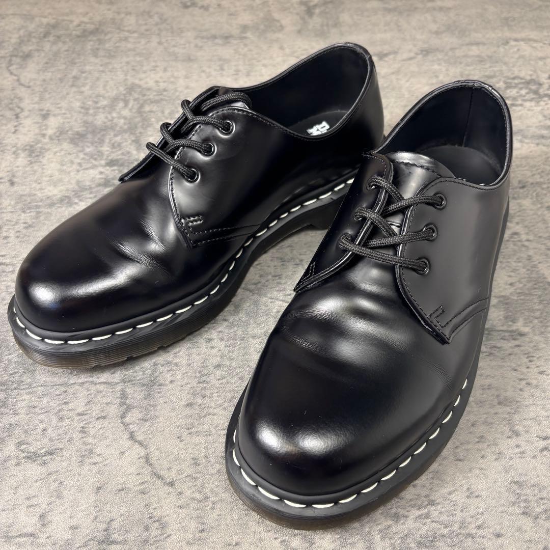 美品】UK8 (27cm)ドクターマーチン 1461 WS ホワイトステッチ - メルカリ