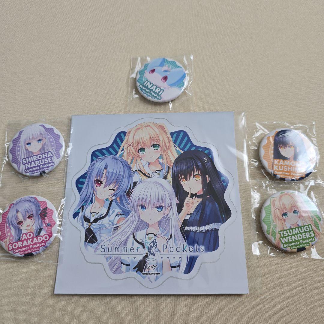 summer pockets 夏の思い出を追いかけるツアー 缶バッジ ステッカーの