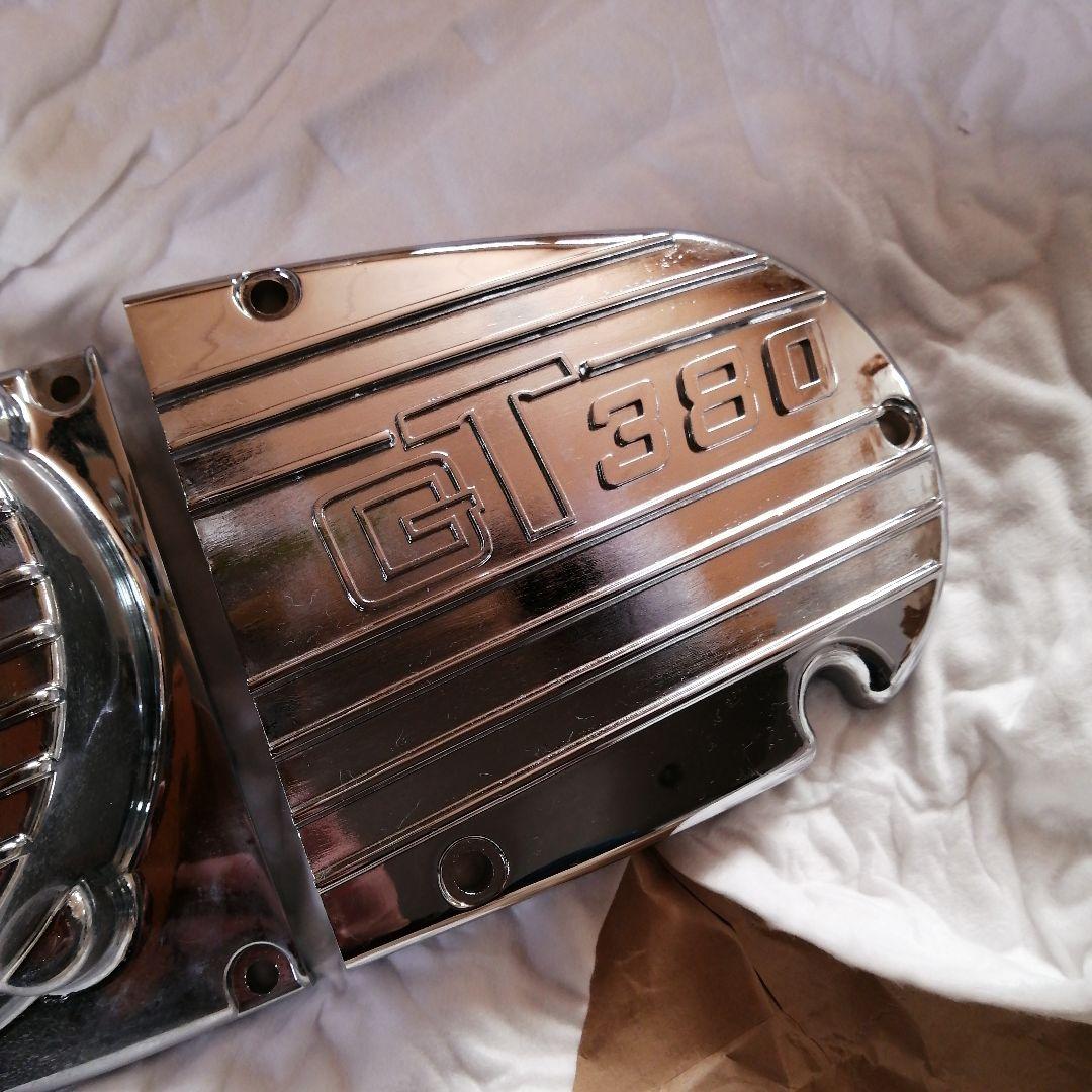 SUZUKI GT380 ダイナモカバー スプロケカバー メッキ - パーツ