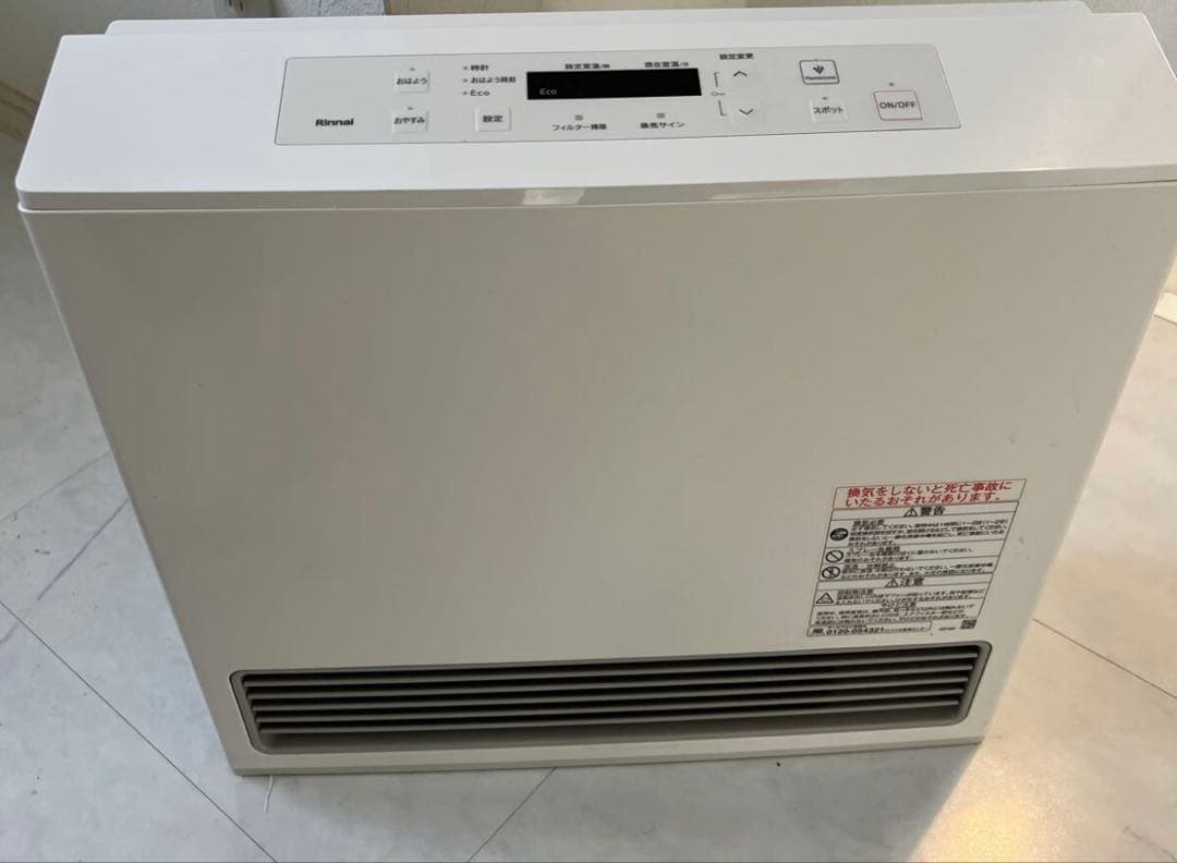 22年　リンナイ　ガスファンヒーター　RC U5801 PE-WH 美品 リンナイ（Rinnai） ガスファンヒーター ホワイト RC-U5801PE-WH