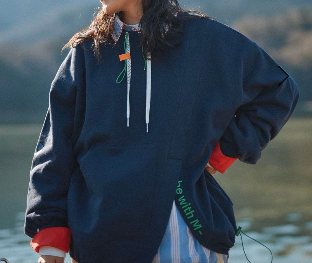 be with M】 misayo 2way オシャプルオーバー ネイビー - メルカリ