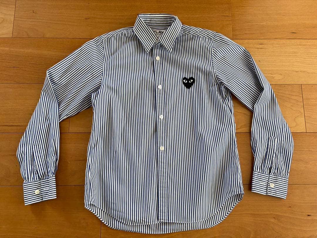 PLAY COMME des GARÇONS ストライプシャツ M PLAY COMME des GARCONS レディース ストライプシャツstyle.2023.12.5