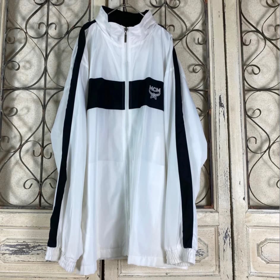 MCM LLサイズ y2k ヤンキー系 スポーツミックス 白ナイロン