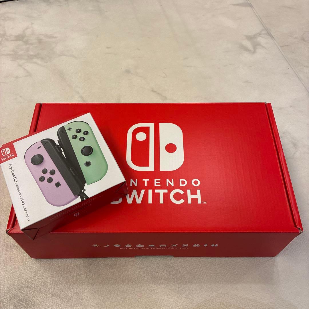 Nintendo Switch 本体、4本のジョイコン 任天堂 純正品 Joy-Con (L) ネオングリーン/ (R) ネオンピンク