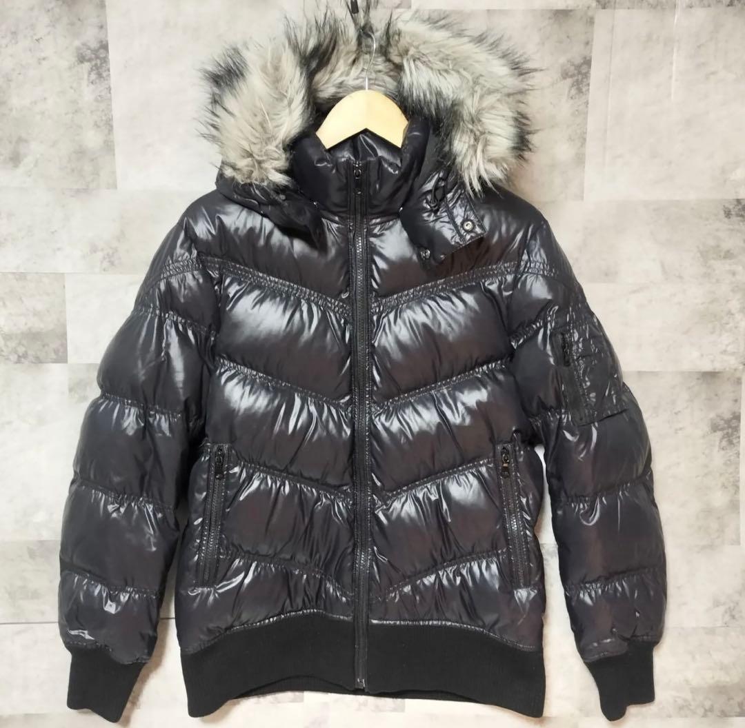 00s old uniqlo ファー ダウンジャケット y2k グランジ 平成