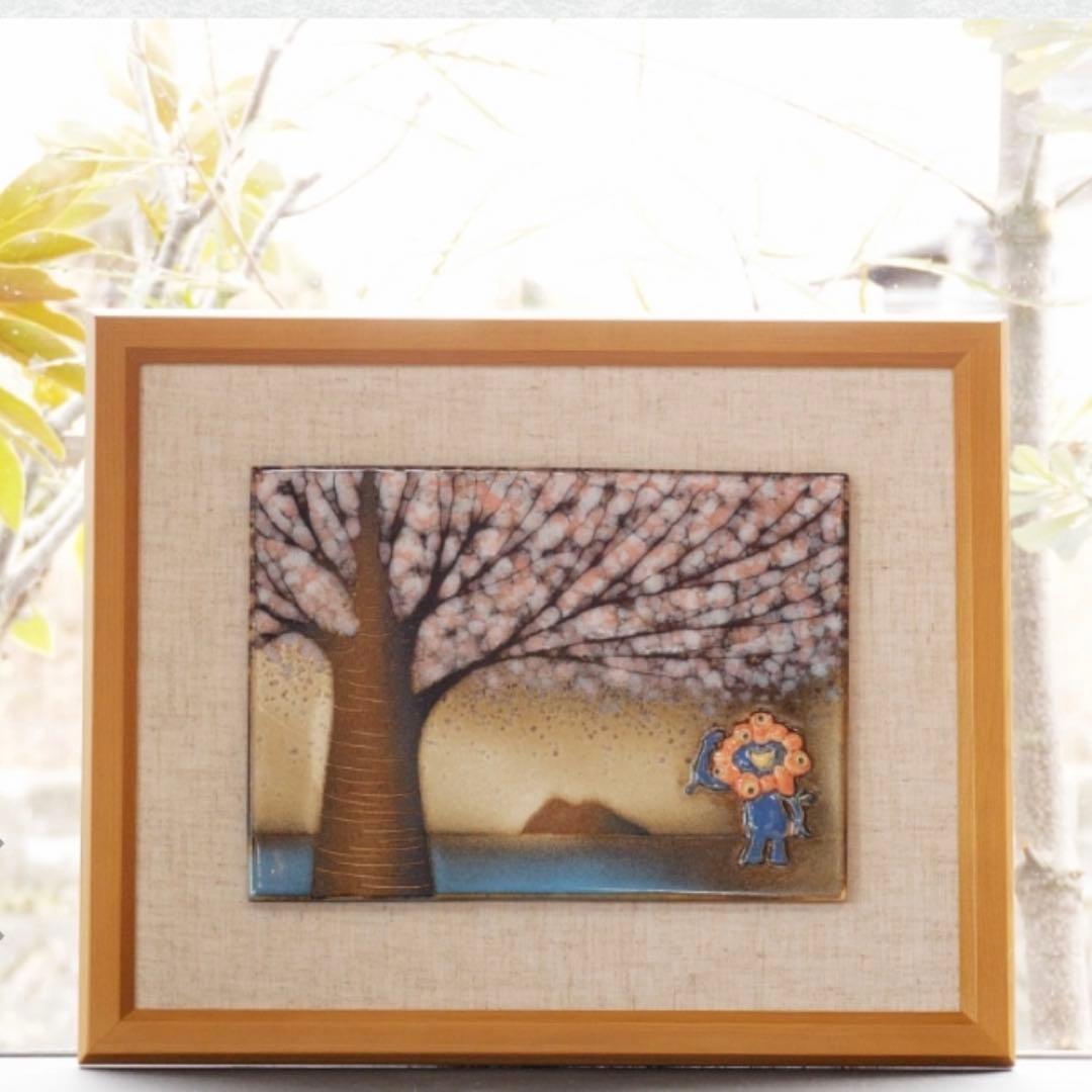 万博限定・新品】 ミャクミャク 布引焼「琵琶湖」 絵画風アート 会場内