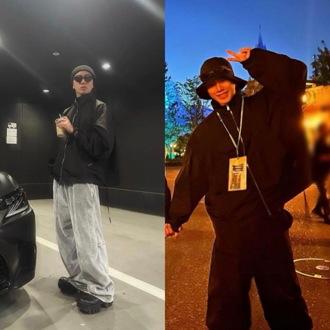 美品 alexander wang 黒 ナイロンジャケット alexander wang - 【ラスト1点】 HALF ZIP TRACK JACKET IN JACQUARD