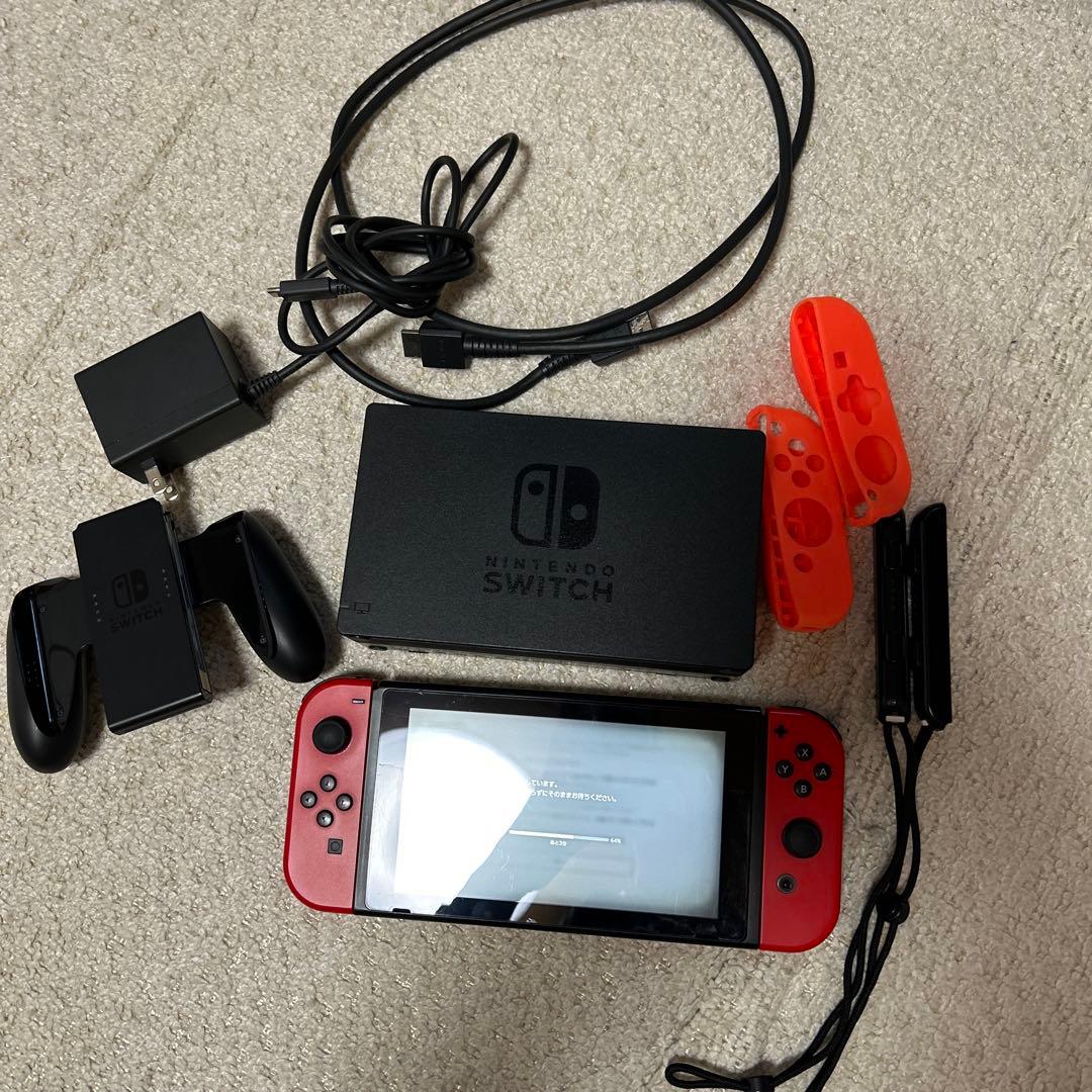 Nintendo Switch 赤 本体 ドック Joy-Con付き 任天堂 HADSKABAH Nintendo Switch本体 Joy-Con(L)ネオンブルー/(R