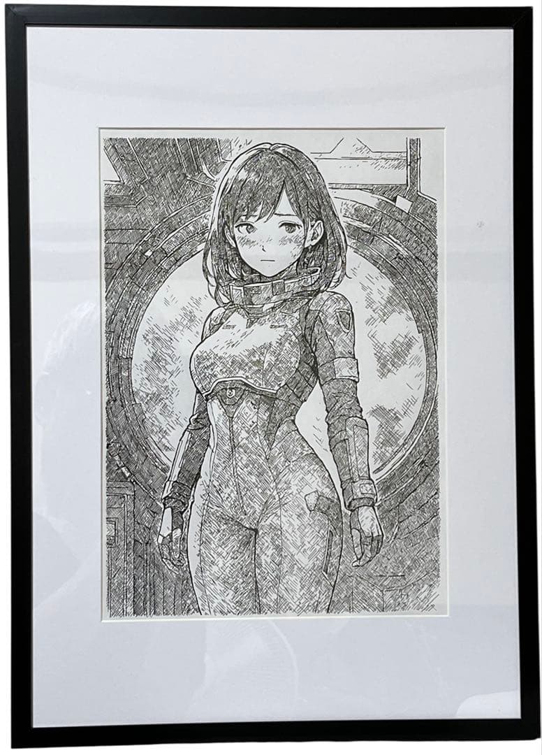 【額装済一点物】オリジナル手描ペン画「Aetherion-アエテリオン#01） ORION とあるお茶 ジクレー版画 「天使」 額装品 : ORION SHOP - 通販