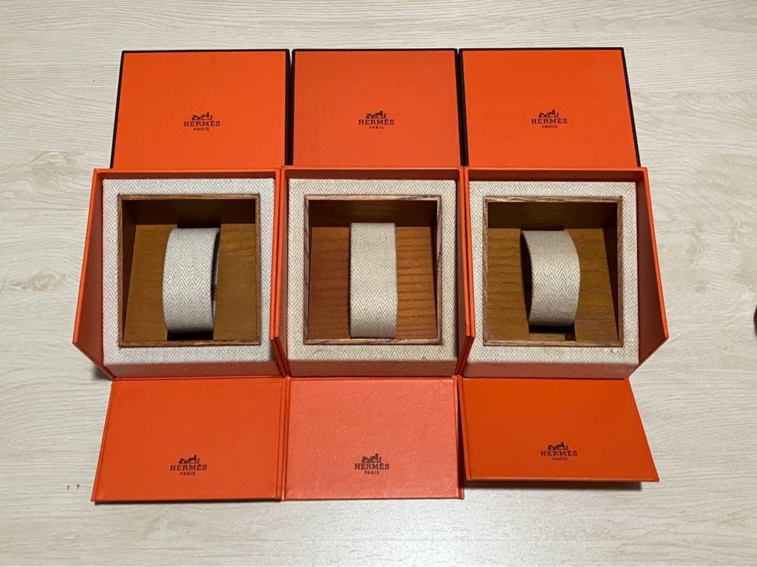HERMES 時計空箱　3個セット HERMES（エルメス） 時計用 ケース 3点セット おまとめ 時計ケース 箱