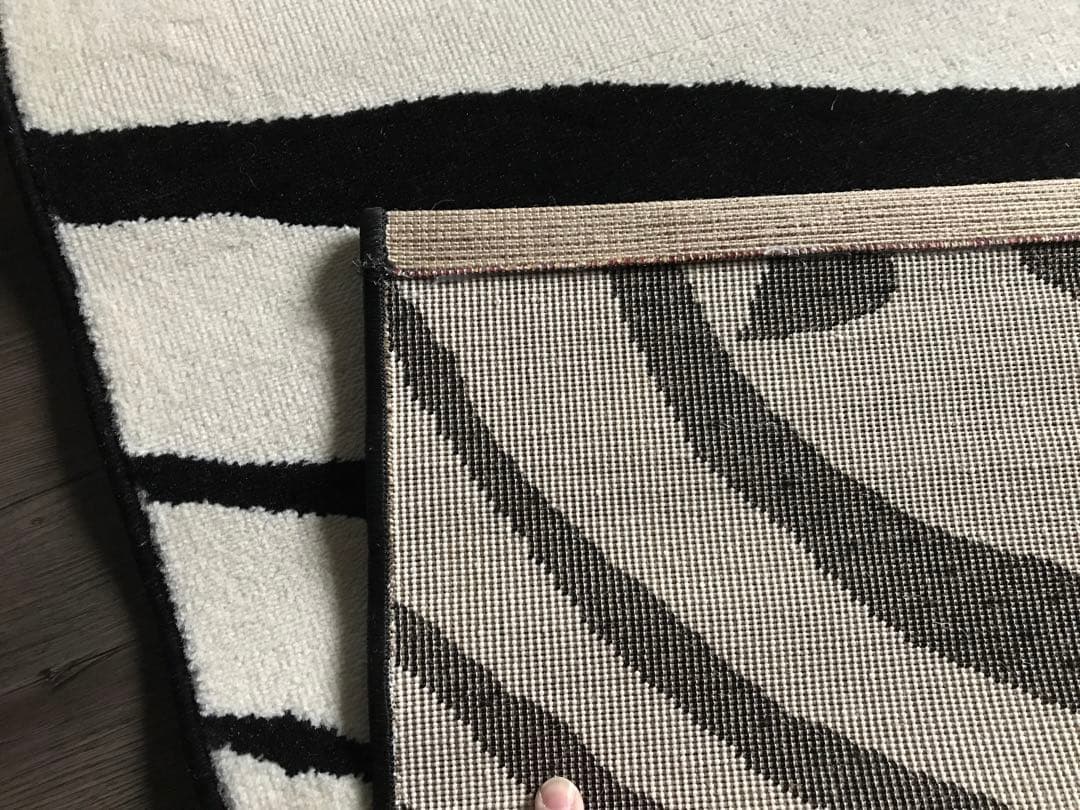 モダン ラグジュアリー ゼブラ柄 ラグ ラグマット 159.5x229.5cm