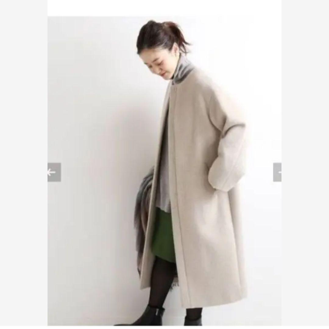 新品タグ付き イエナ ラムウールノーカラーコート 36 - メルカリ