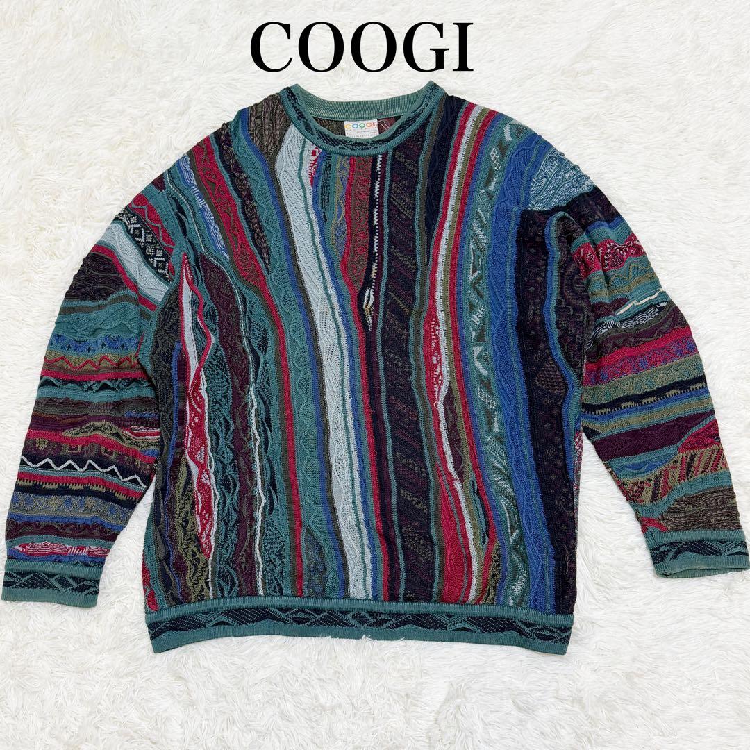 COOGI クージー ニット 3Dニット セーター 厚手 クルーネック XL COOGI 3Dセーター ニット XL | 古着屋DIGDIG